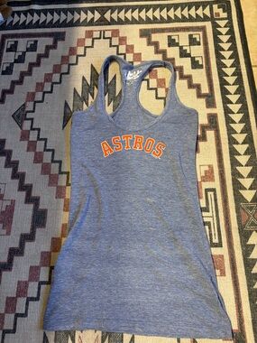 Womens Houston Astros Racerback Tank - Orange Logo